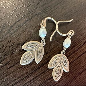 Silpada Silver Leaf Openwork Earrings